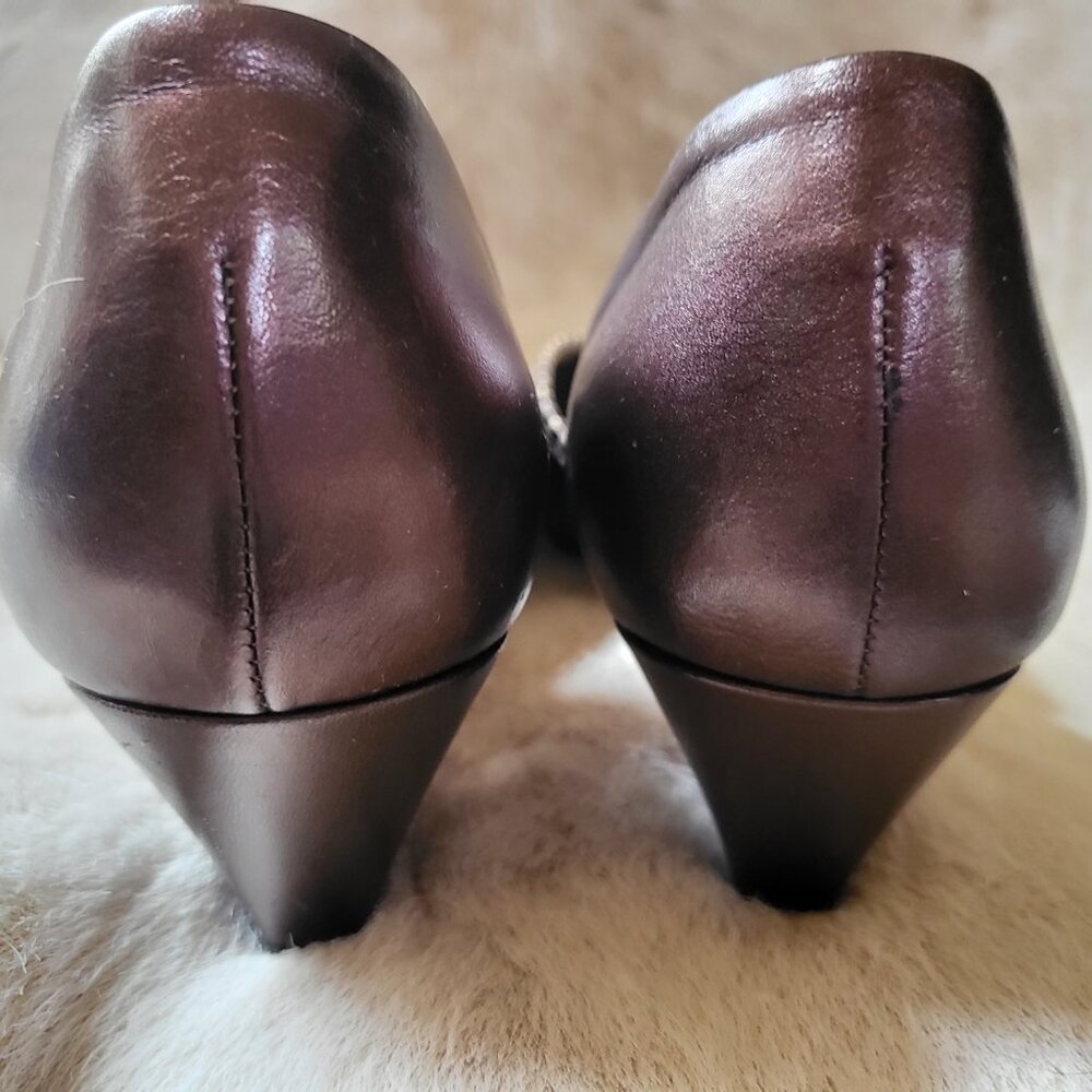 Women's Paloma Bronze Metallic D'Orsay Italian Pump Bronze Gold Accent 8M - Picture 6 of 7